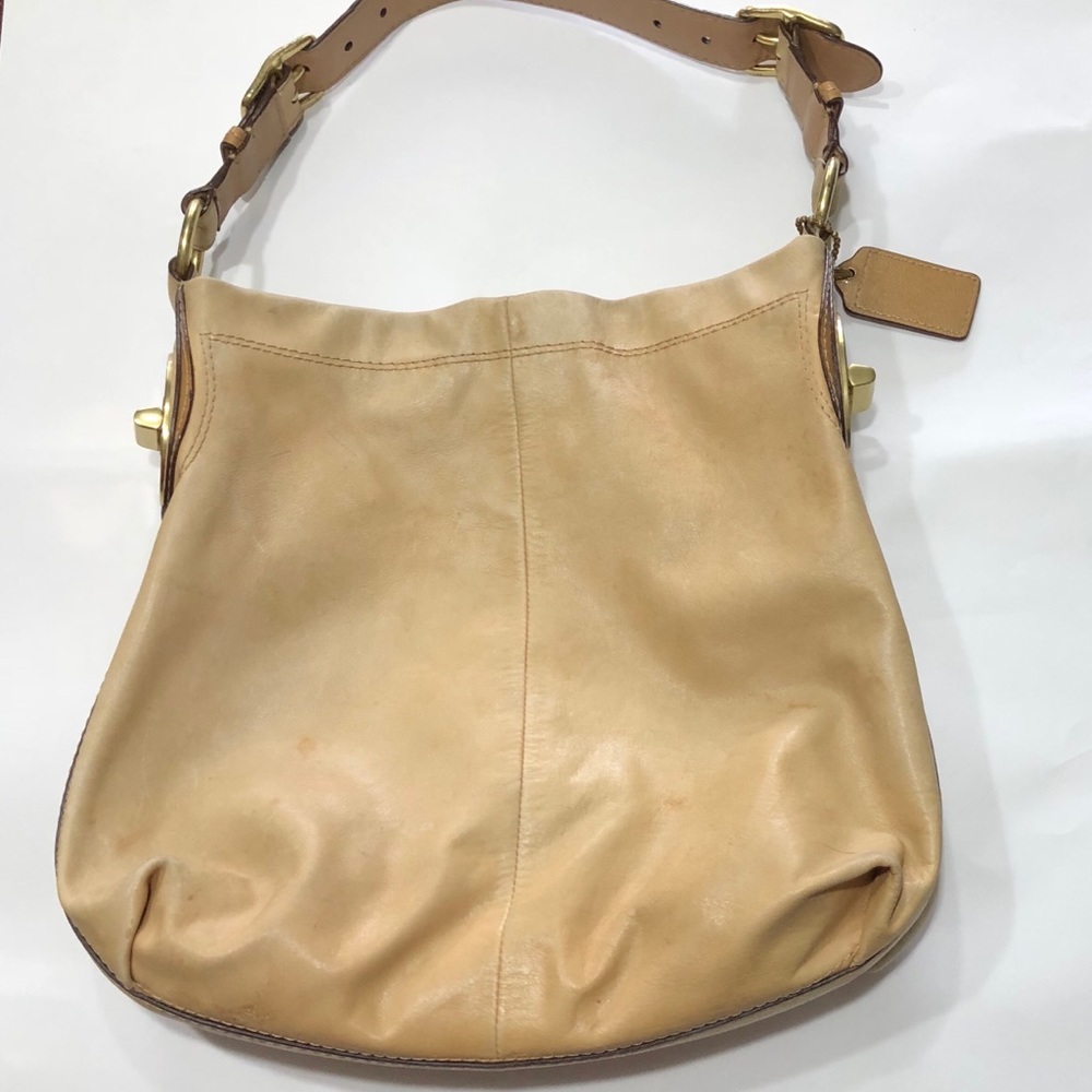 Coach Peyton Leather Shoulder Caramel Bag